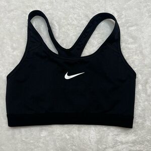 Nike womens black and white athletic sports bra size medium